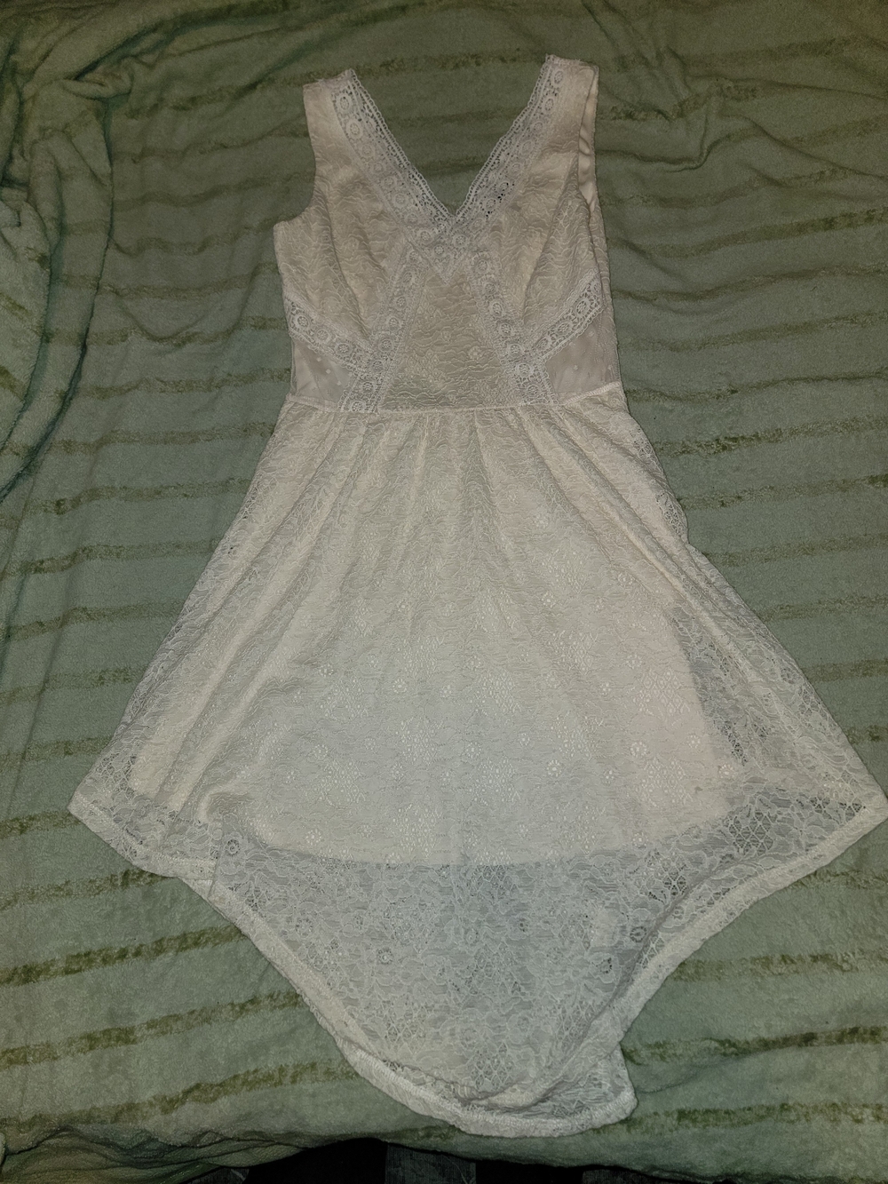 As U Wish White Lace High-Low Dress